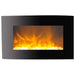 Cambridge Callisto 35" Black Wall-Mount Electric Fireplace with Curved Panel-Modern Ethanol Fireplaces