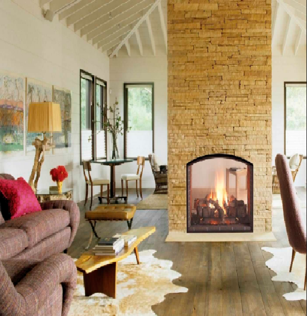 Two-Sided Ethanol Fireplaces