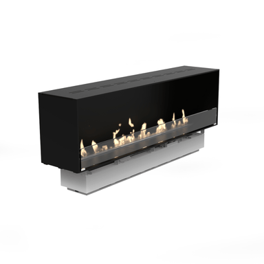 Decoflame Ethanol Fireplaces Decoflame Montreal Open to Front 31" Black E-Ribbon Recessed Ethanol Fireplace with Denver F3 Burner