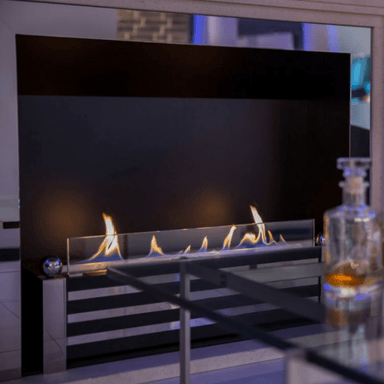 Decoflame Ethanol Fireplaces Decoflame Westminster DS 33" Black Manual Ethanol Fireplace Insert with 1 glass