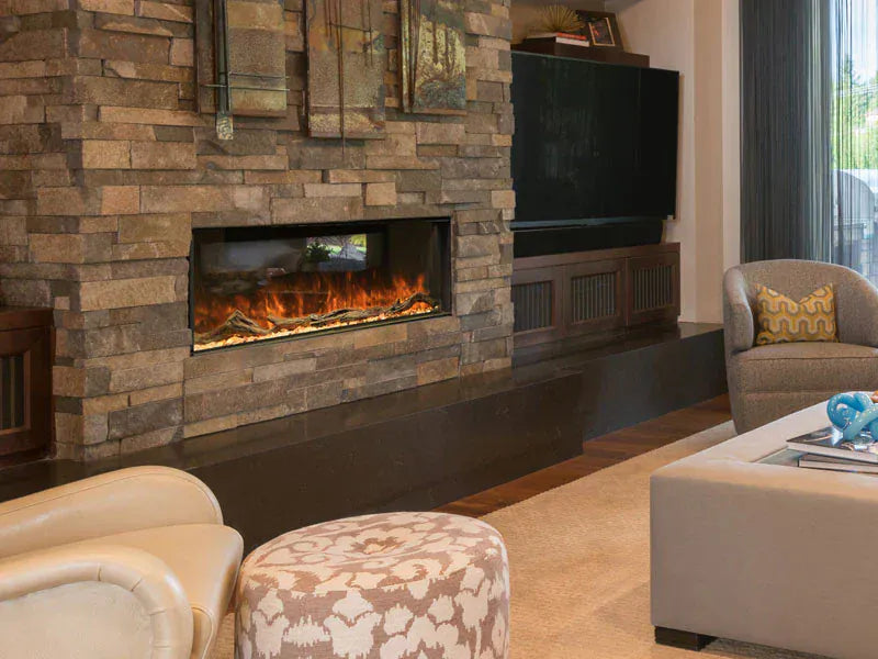 Modern Flames Electric Fireplaces Modern Flames 96-in Landscape Pro MultiView Built-In Electric Fireplace