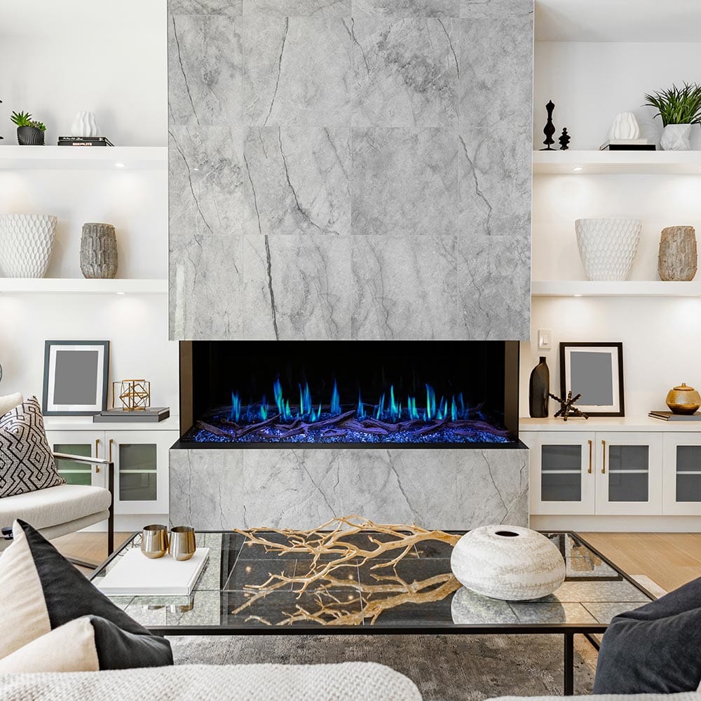 Modern Flames Electric Fireplaces Modern Flames Orion 76-in Multi Heliovision Linear Electric Fireplace