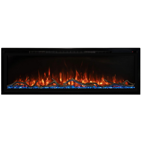 Image of Modern Flames Spectrum Slimline 60" Black Wall Mount or Recessed Electric Fireplace
