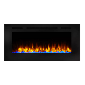 SimpliFire Allusion 40" Black Recessed Linear Electric Fireplace