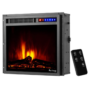 e-Flame USA Montana 19" Black LED Electric Fireplace Stove Insert with Remote