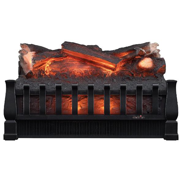 Duraflame DFI021ARU 20" Black Infrared Quartz Set Heater with Realistic Ember Bed and Log-Modern Ethanol Fireplaces