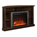 Ameriwood Home Overland 50" Espresso Freestanding Electric Corner Fireplace-Modern Ethanol Fireplaces