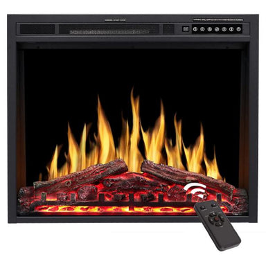 Antarctic Star 28" Black Electric Fireplace Insert with Remote Control-Modern Ethanol Fireplaces