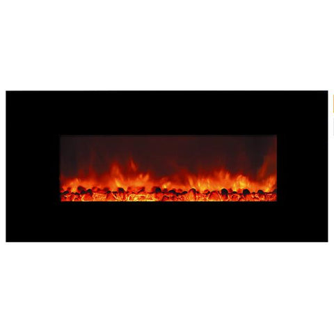 Image of AA Warehousing 45" Black Wall Mounted Electric Fireplace-Modern Ethanol Fireplaces