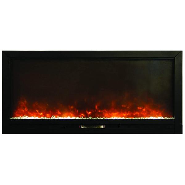 AA Warehousing Beautifier 50" Black Recessed Electric Fireplace-Modern Ethanol Fireplaces