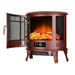 e-Flame USA Regal 18" Rustic Red Freestanding Electric Fireplace Stove-Modern Ethanol Fireplaces