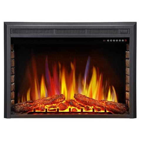 Image of Antarctic Star 36" Black Electric Fireplace Insert and Stove Heater-Modern Ethanol Fireplaces