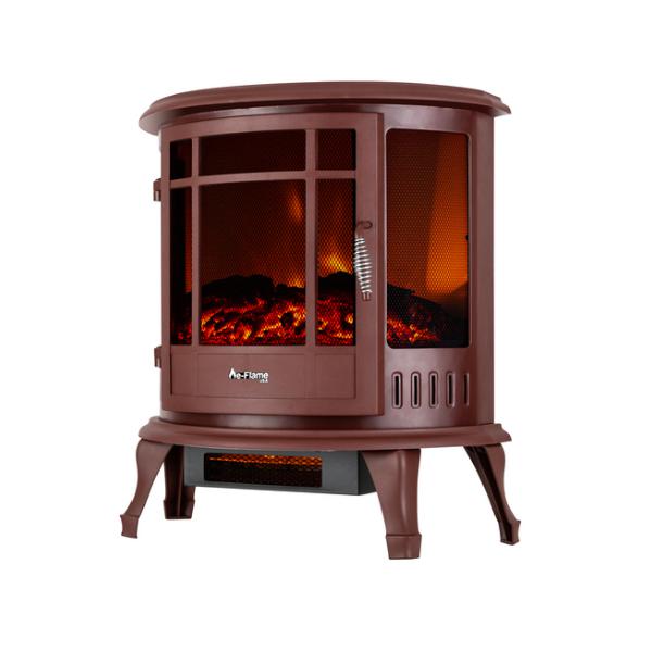 e-Flame USA Regal 18" Rustic Red Freestanding Electric Fireplace Stove-Modern Ethanol Fireplaces