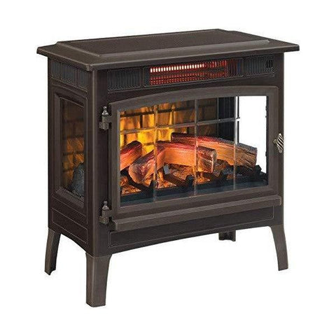 Image of Duraflame 26" Bronze 3D Infrared Electric Fireplace Stove with Remote Control-Modern Ethanol Fireplaces