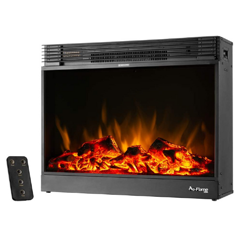 Image of e-Flame USA Vermont 28" Black Electric Fireplace Stove Insert with Remote Control