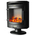 Cambridge 28" Black 1500W Freestanding Electric Fireplace with Log Display-Modern Ethanol Fireplaces