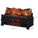 Duraflame DFI030ARU 25" Black Infrared Quartz Set Heater with Ember Bed and Logs-Modern Ethanol Fireplaces