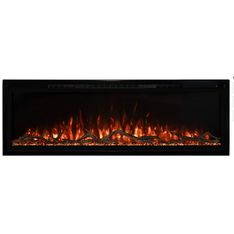Image of Modern Flames Spectrum Slimline 50" Black Wall Mount or Recessed Electric Fireplace