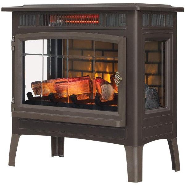 Duraflame 26" Bronze 3D Infrared Electric Fireplace Stove with Remote Control-Modern Ethanol Fireplaces