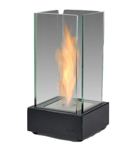Image of Eco-Feu Cartier 7" Matte Black Tabletop Ethanol Fireplace TT-00106-Modern Ethanol Fireplaces
