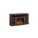 Ameriwood Home Barrow Creek 60" Espresso Freestanding Electric Fireplace Console-Modern Ethanol Fireplaces