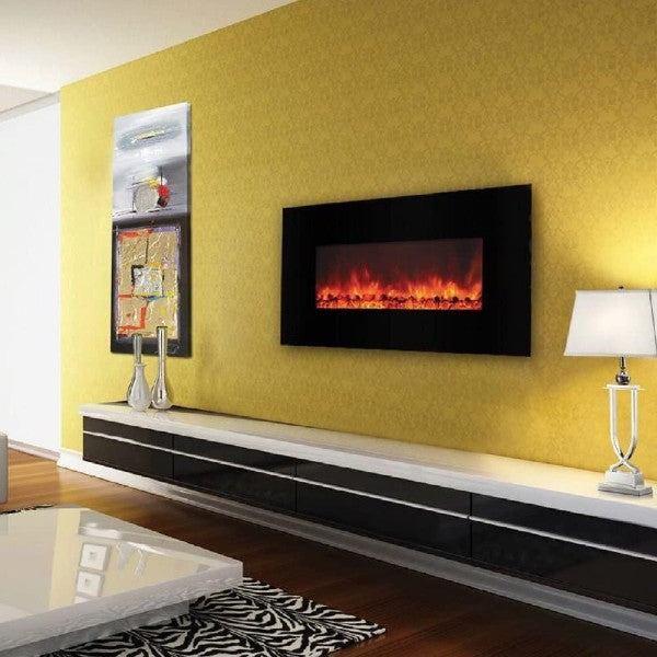 AA Warehousing 45" Black Wall Mounted Electric Fireplace