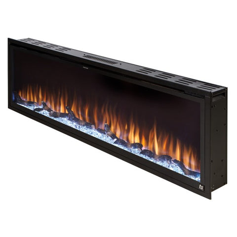 Image of Touchstone Sideline Elite Smart 60" Black WiFi-Enabled Recessed Electric Fireplace-Modern Ethanol Fireplaces