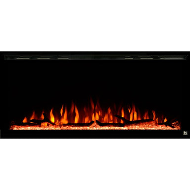 Touchstone Sideline Elite Smart 42" Black WiFi-Enabled Recessed Electric Fireplace-Modern Ethanol Fireplaces