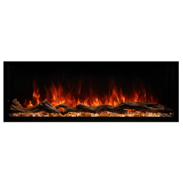 Modern Flames Landscape Pro Multi 96" Black Multi Sided Electric Fireplace