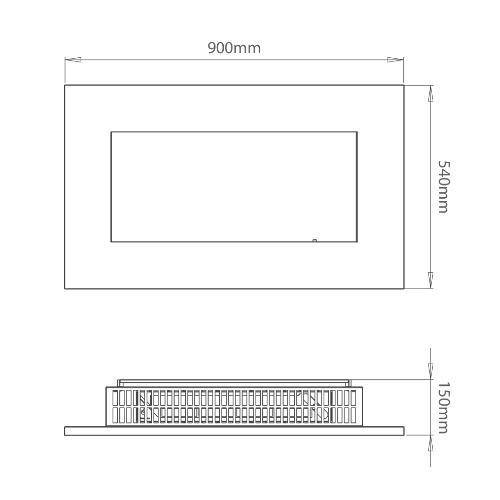 Decoflame New York Plaza Wall Fireplace (Copper)-Modern Ethanol Fireplaces