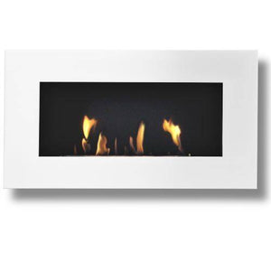Decoflame New York Plaza Wall Fireplace (White)-Modern Ethanol Fireplaces