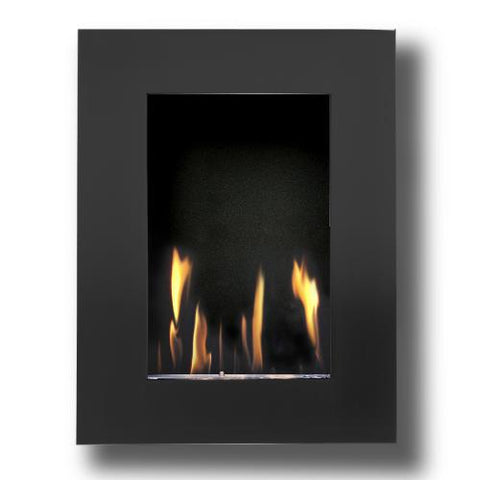 Image of Decoflame New York Tower Wall Fireplace (Black)-Modern Ethanol Fireplaces