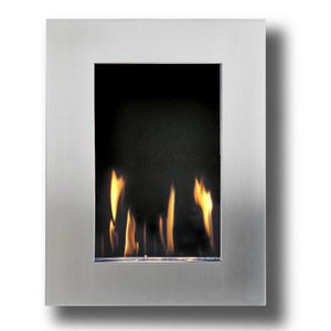 Decoflame New York Tower Wall Fireplace (Stainless Steel)-Modern Ethanol Fireplaces
