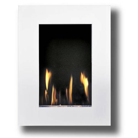 Image of Decoflame New York Tower Wall Fireplace (White)-Modern Ethanol Fireplaces