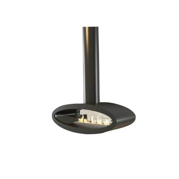 Decoflame Ellipse Ceiling Mounted Manual Ethanol Fireplace-44 inch-Modern Ethanol Fireplaces