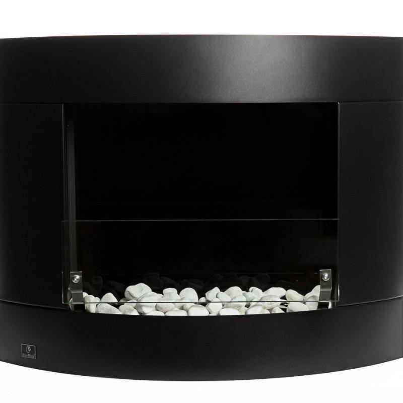 Bio-Blaze Diamond II Black Ventless Wall Fireplace (BB-DB2)-Modern Ethanol Fireplaces