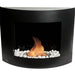 Bio-Blaze Diamond II Black Ventless Wall Fireplace (BB-DB2)-Modern Ethanol Fireplaces