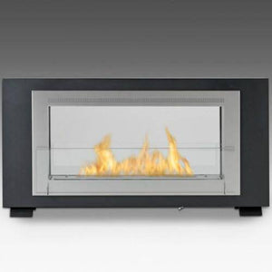 Eco-Feu Santa Cruz 2-Sided Ventless Ethanol Fireplace (Free-Standing / Recessed)-Modern Ethanol Fireplaces