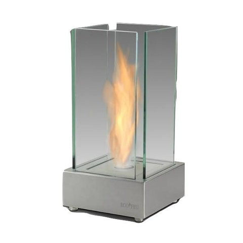Image of Eco-Feu Cartier 7" Stainless Steel Tabletop Ethanol Fireplace TT-00106-Modern Ethanol Fireplaces