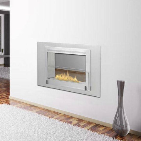 Image of Eco-Feu Montreal 41" Stainless Steel 2-Sided Ventless Ethanol Fireplace WS-00133-Modern Ethanol Fireplaces
