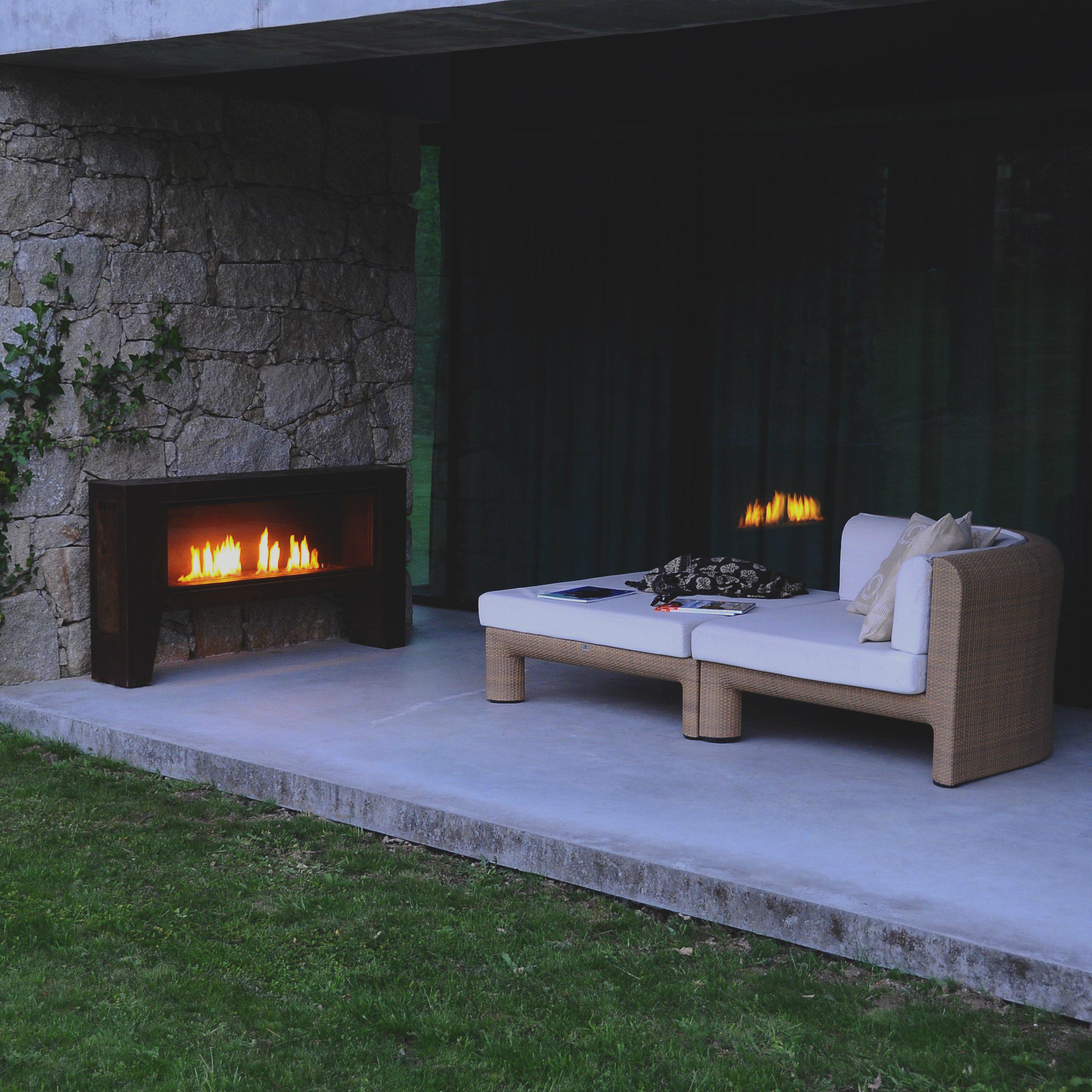 GlammFire Fogly EVOPlus Automatic Free-Standing Ethanol Fireplace 59"-Modern Ethanol Fireplaces