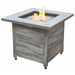 Endless Summer Chesapeake 30" LP Gas Fire Pit w/ Faux Marble Top Faux Weather Wood Base-Modern Ethanol Fireplaces