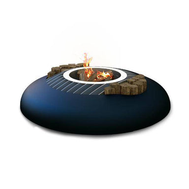 GlammFire Mime Fire Pit with Crea7ion EVO Plus Round Burner-Modern Ethanol Fireplaces