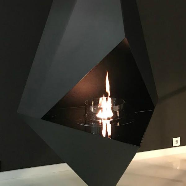 GlammFire Pythagoras Ceiling Ethanol Fireplace - 41 inches-Modern Ethanol Fireplaces