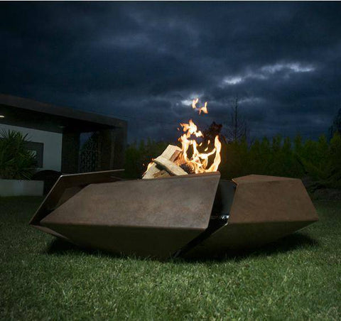 Image of GlammFire Stravaganza Outdoor Fire Pit - 19 inch-Modern Ethanol Fireplaces