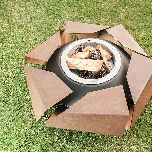 GlammFire Stravaganza Outdoor Fire Pit - 19 inch-Modern Ethanol Fireplaces