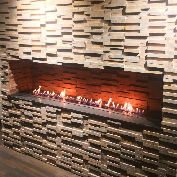 Glammfire Fire Line EVOPlus 1600 Ethanol Fireplace Insert with Remote Control-Modern Ethanol Fireplaces