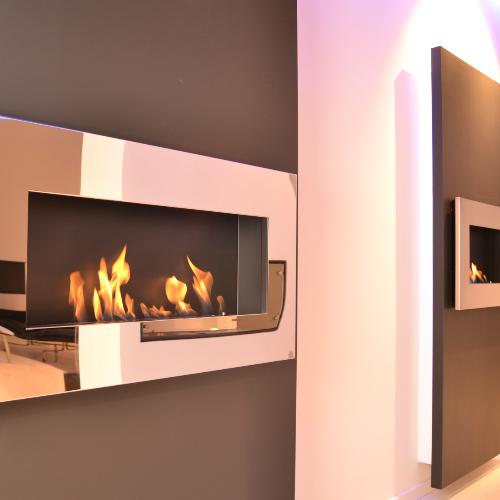 Decoflame Ascot 18 Black Manual Ethanol Fireplace Insert — Modern