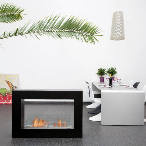 Image of Bio-Blaze Qube Large Free Standing Ventless Fireplace-Modern Ethanol Fireplaces