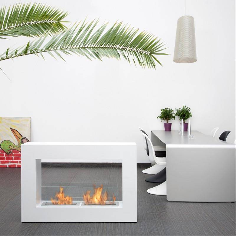 Bio-Blaze Qube Large Free Standing Ventless Fireplace-Modern Ethanol Fireplaces
